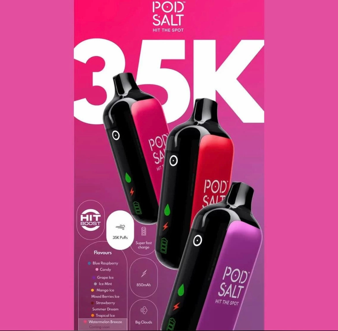 Pod Salt 35000 Puffs Disposable Vape