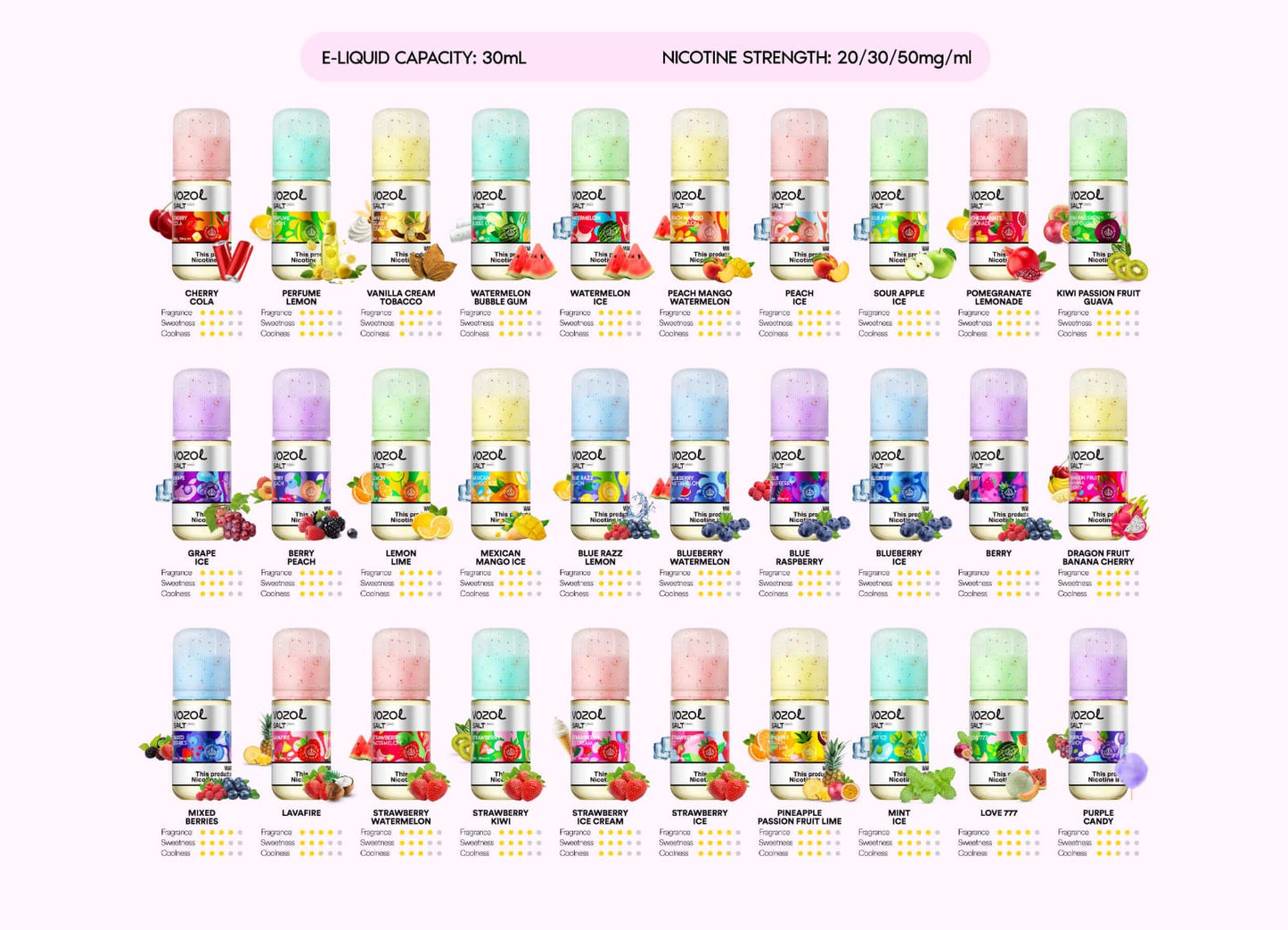 Vozol Prime Nic Salt E-Liquid