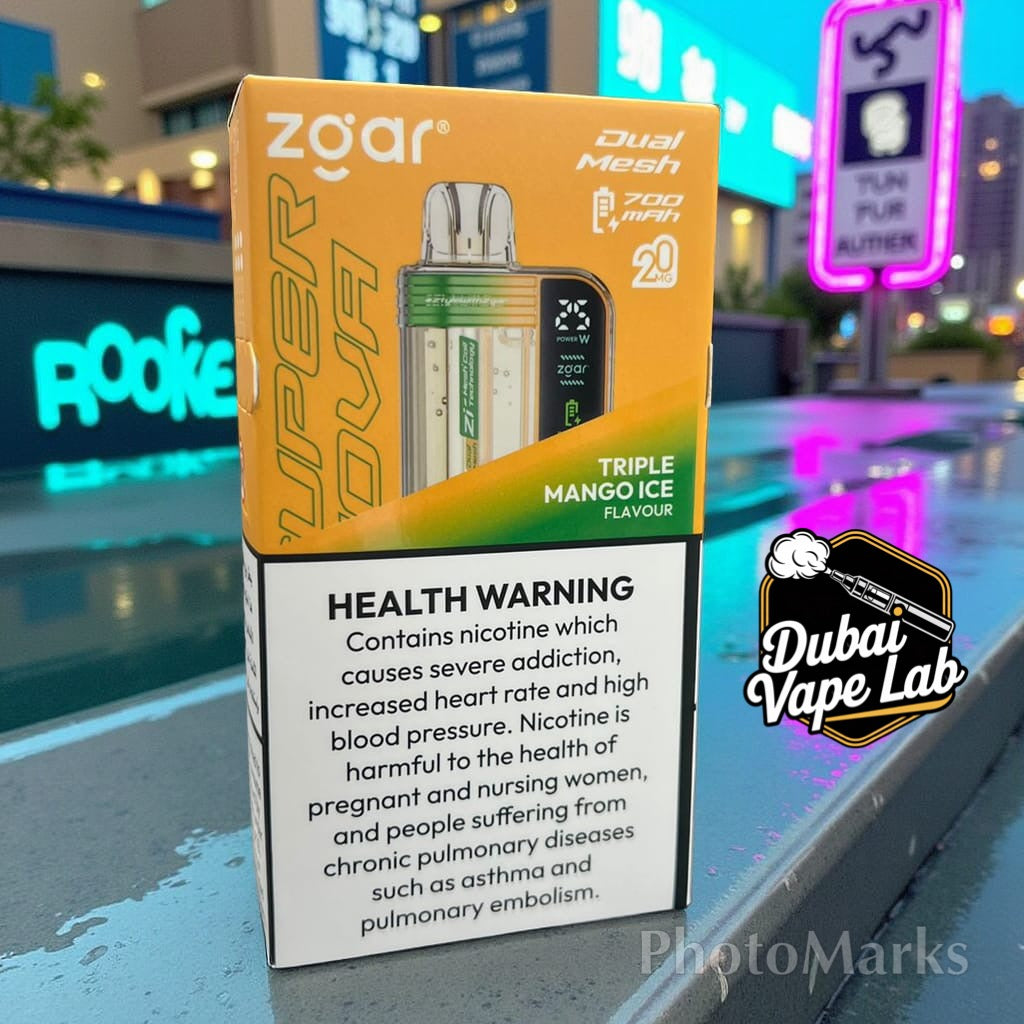 Buy Now ZGAR Supernova 30000 Puffs – 2%mg/18ml Disposable Vape in Dubai