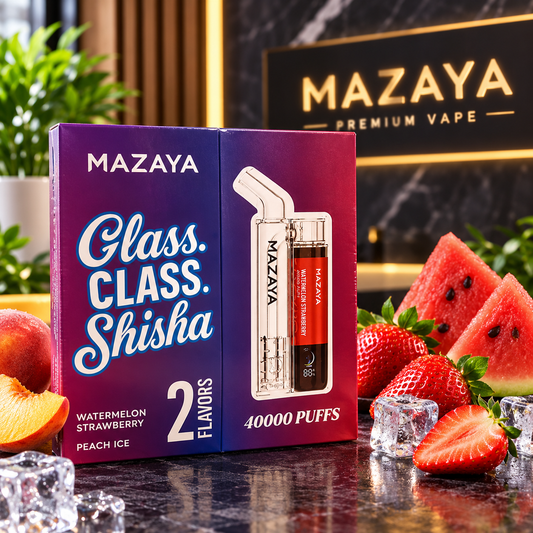 Joy Hookah 40k Puffs (2 pcs with Glass Pipe) Combo Disposable Vapes