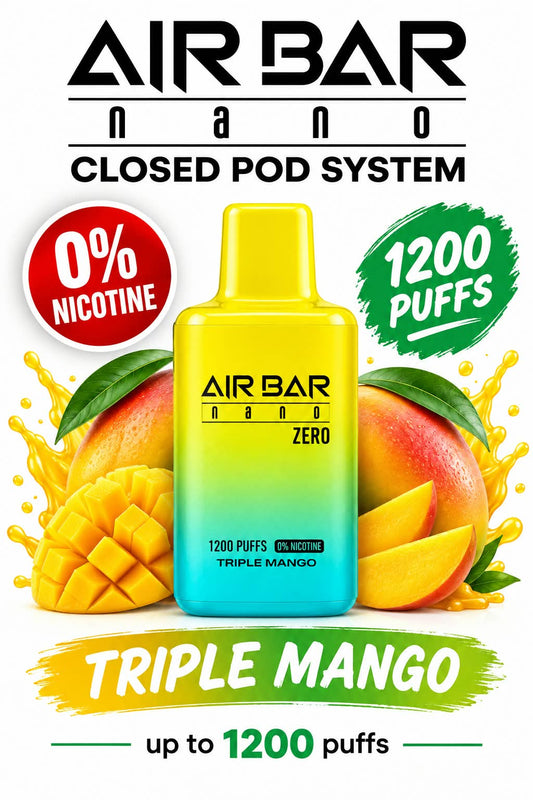 Air Bar Nano Zero 1200 Puffs Zero Nicotine Disposable Vape