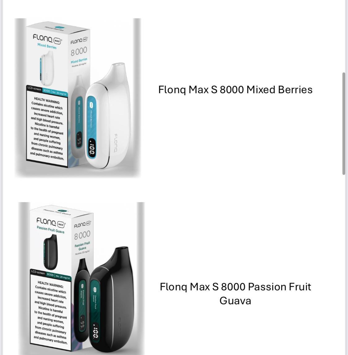 Flonq Max S 8000 Puffs Disposable Vape