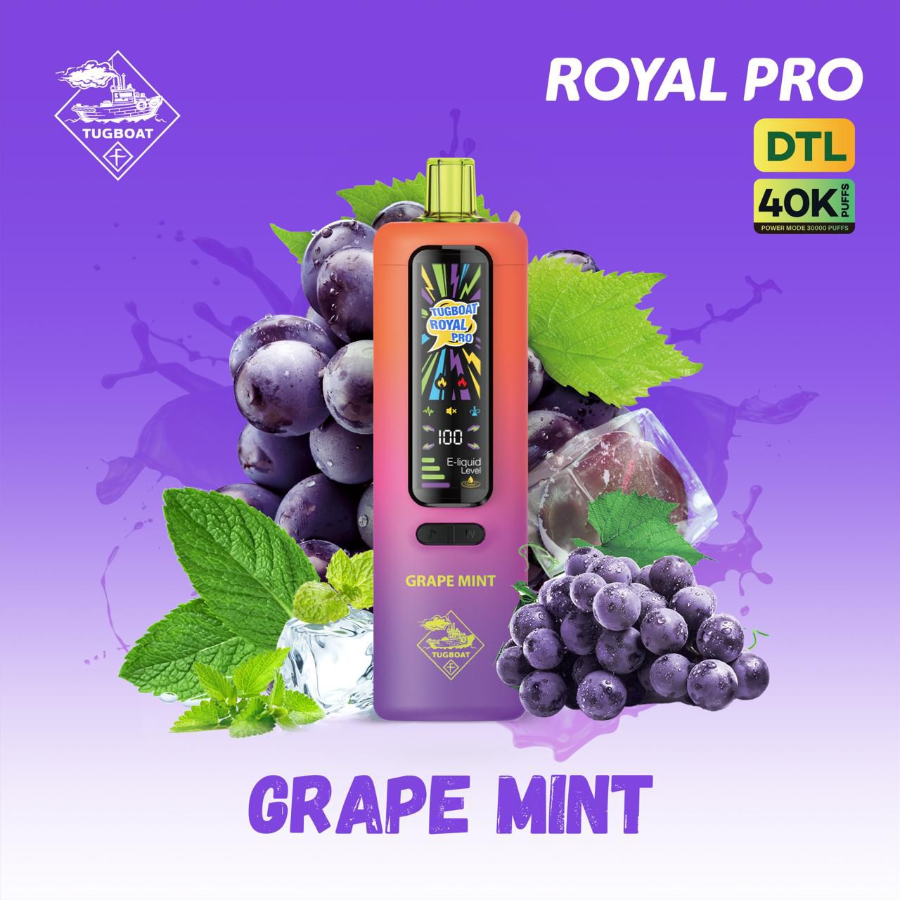 Tugboat Royal Pro DTL 40000 Puff Disposable Vape in Dubai