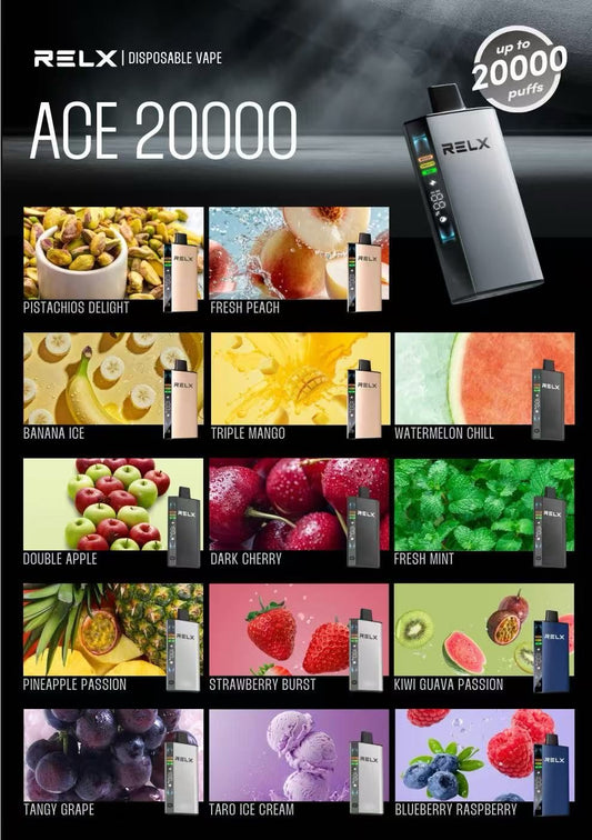 Relx Ace 20000 Puffs Disposable Vape In Dubai