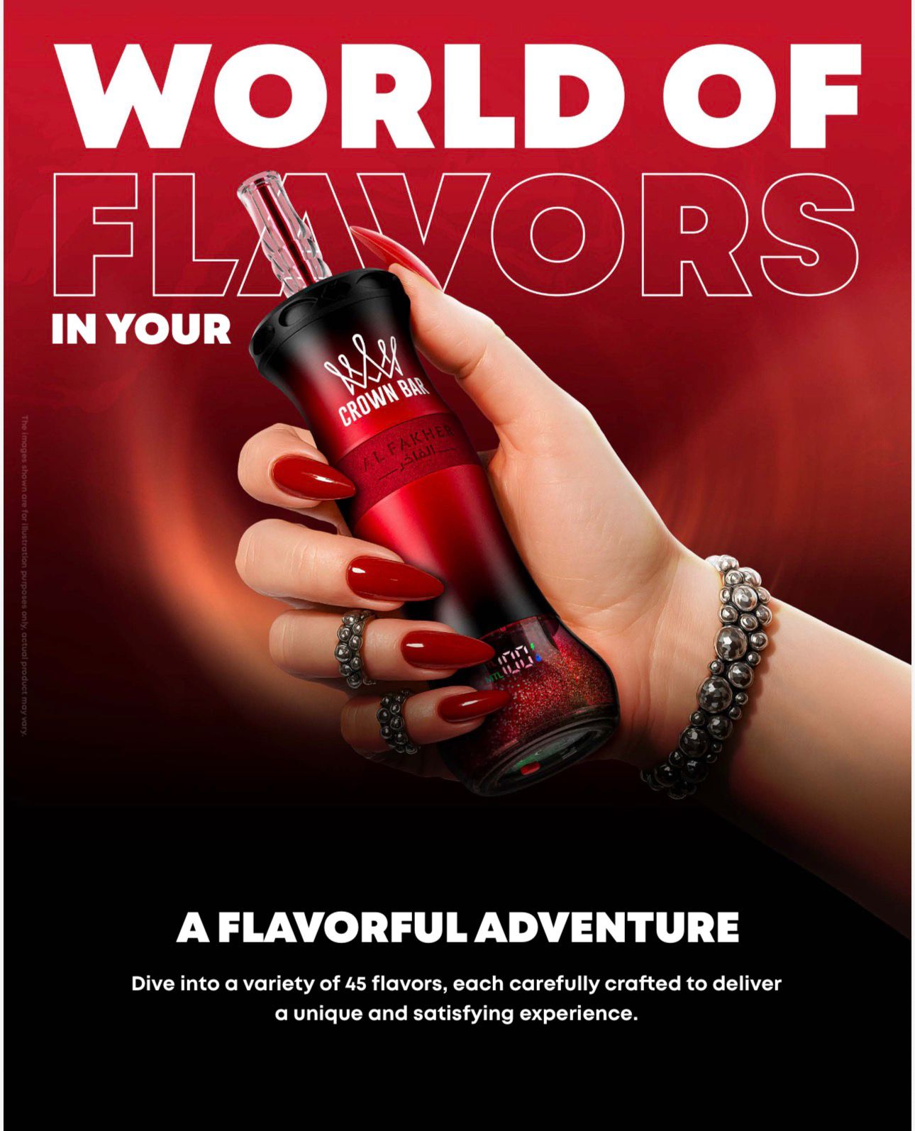 Al Fakher Crown Bar E Hose X 60000 Puffs Hookah Disposable Vape