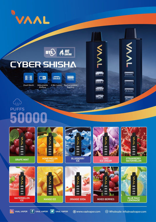 VAAL Cyber Shisha 50000 Puffs Disposable Vape