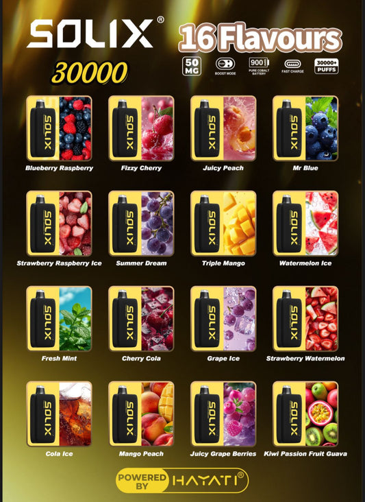 Hayati Solix 30000 Puffs Disposable Vape in Dubai