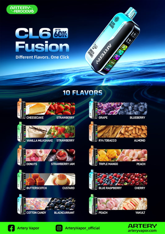 Artery Ferocious CL6 Fusion 60000 Puffs Disposable Vape