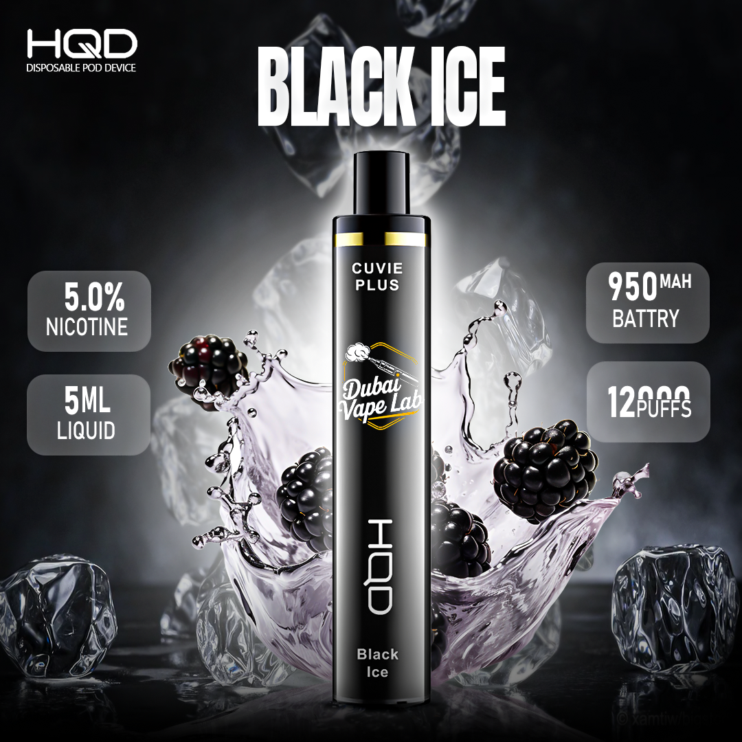 HQD Cuvie Plus Black Ice 1200 Puffs Disposable Vape In Dubai. Dubai Vape Lab HQD Cuvie Plus Black Ice 1200 Puffs Disposable Vape In Dubai. Dubai Vape Lab