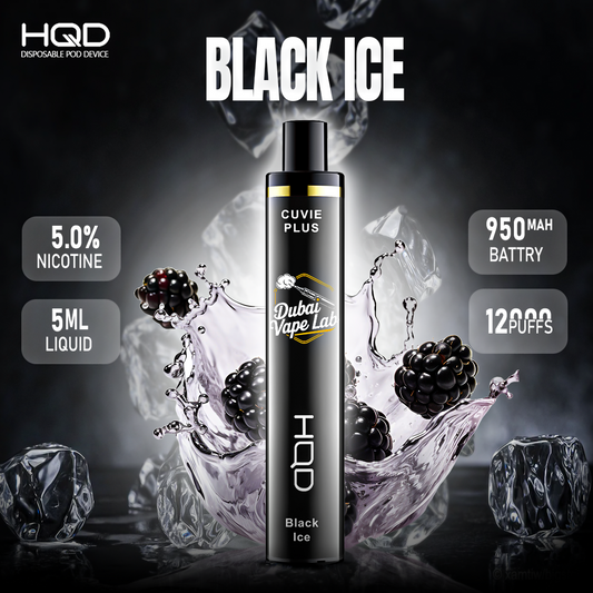 HQD Cuvie Plus Black Ice 1200 Puffs Disposable Vape In Dubai