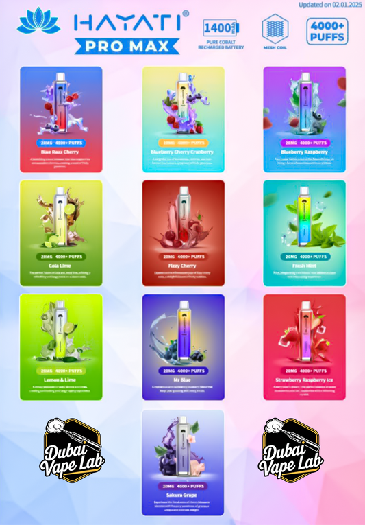 Hayati Crystal Pro Max 4000 Puffs Disposable Vape