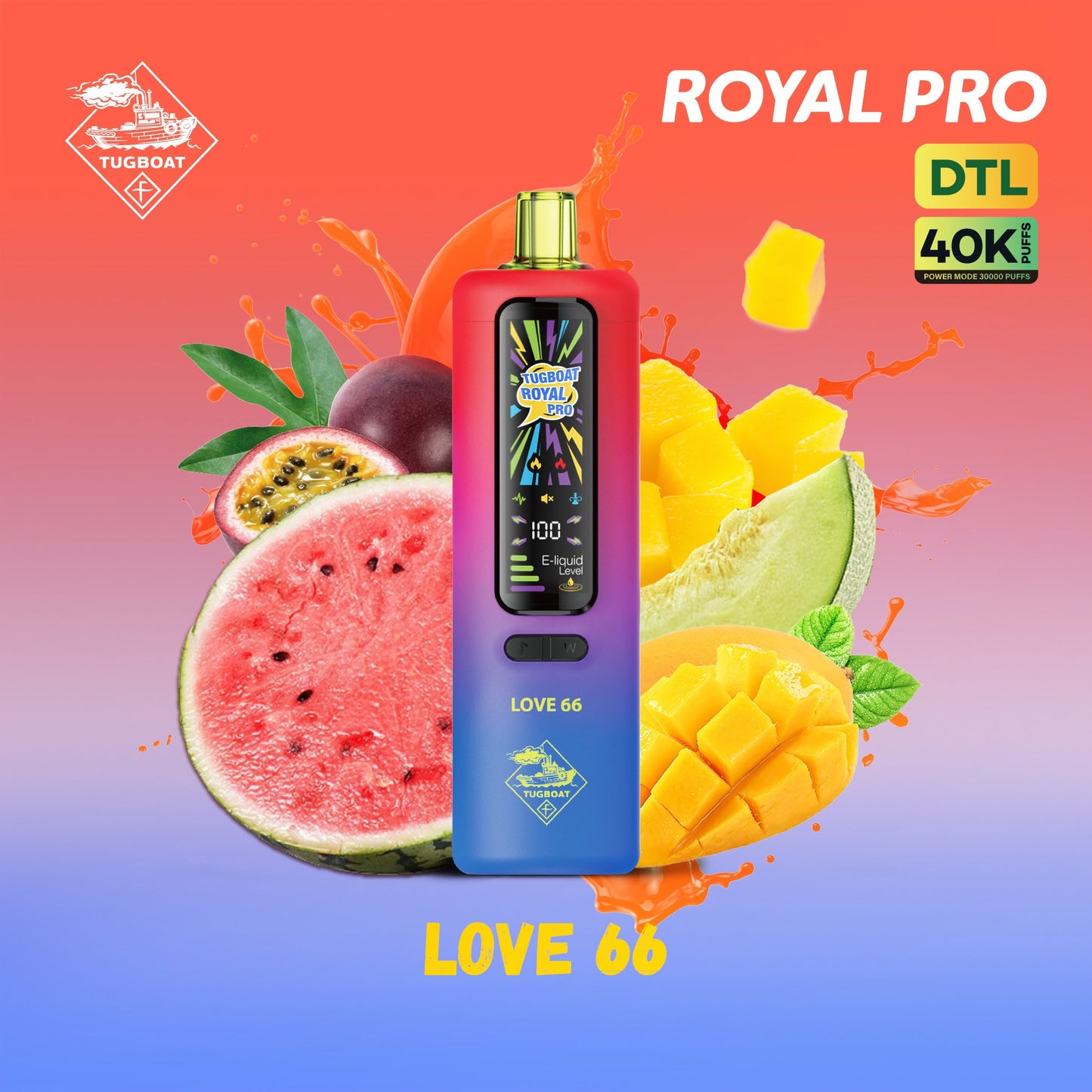 Tugboat Royal Pro DTL 40000 Puff Disposable Vape in Dubai