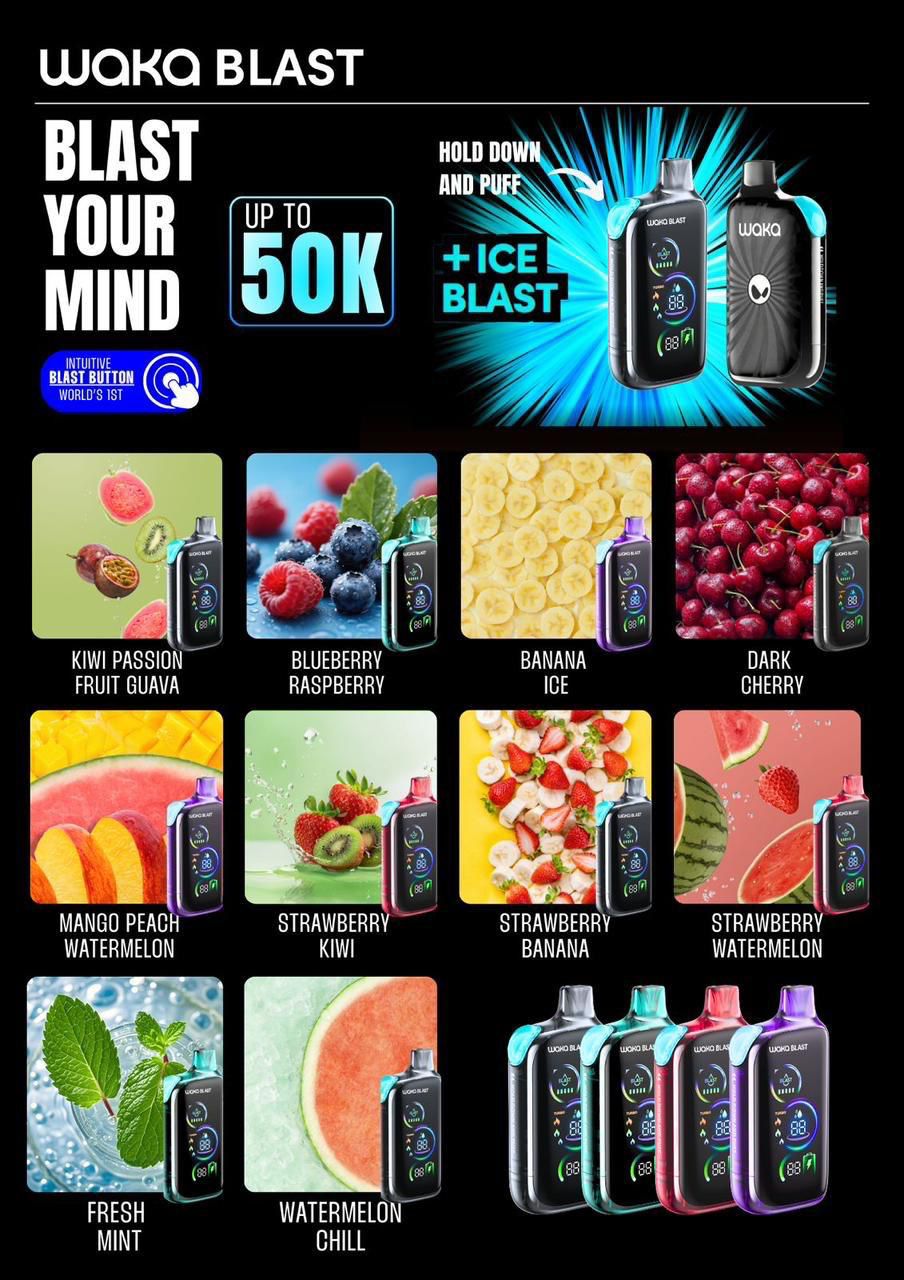 Waka Blast 50000 Puffs Disposable Vape in Dubai