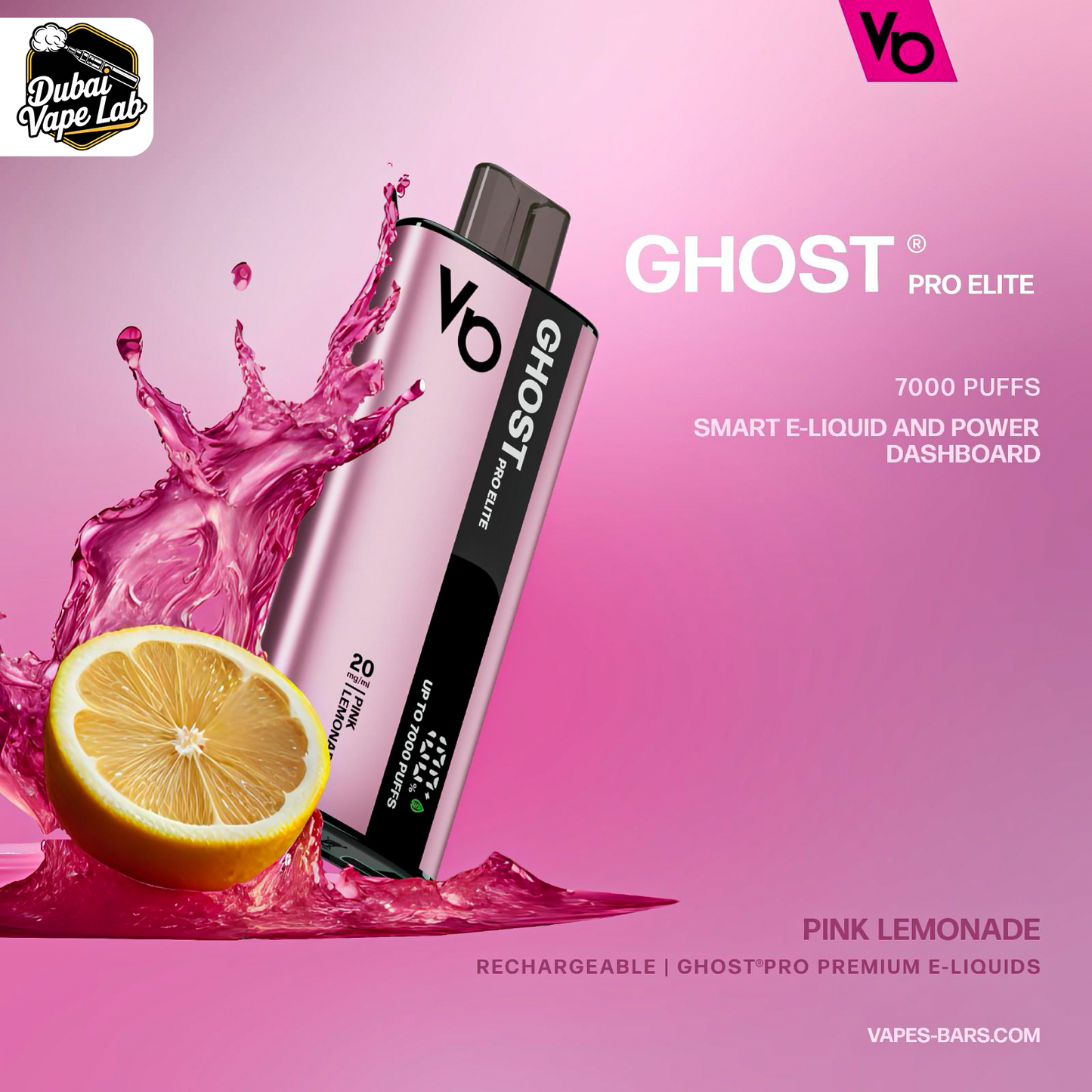 Vapes Bars Ghost Pro Elite 7000 Puffs Disposable Vape In Dubai, UAE