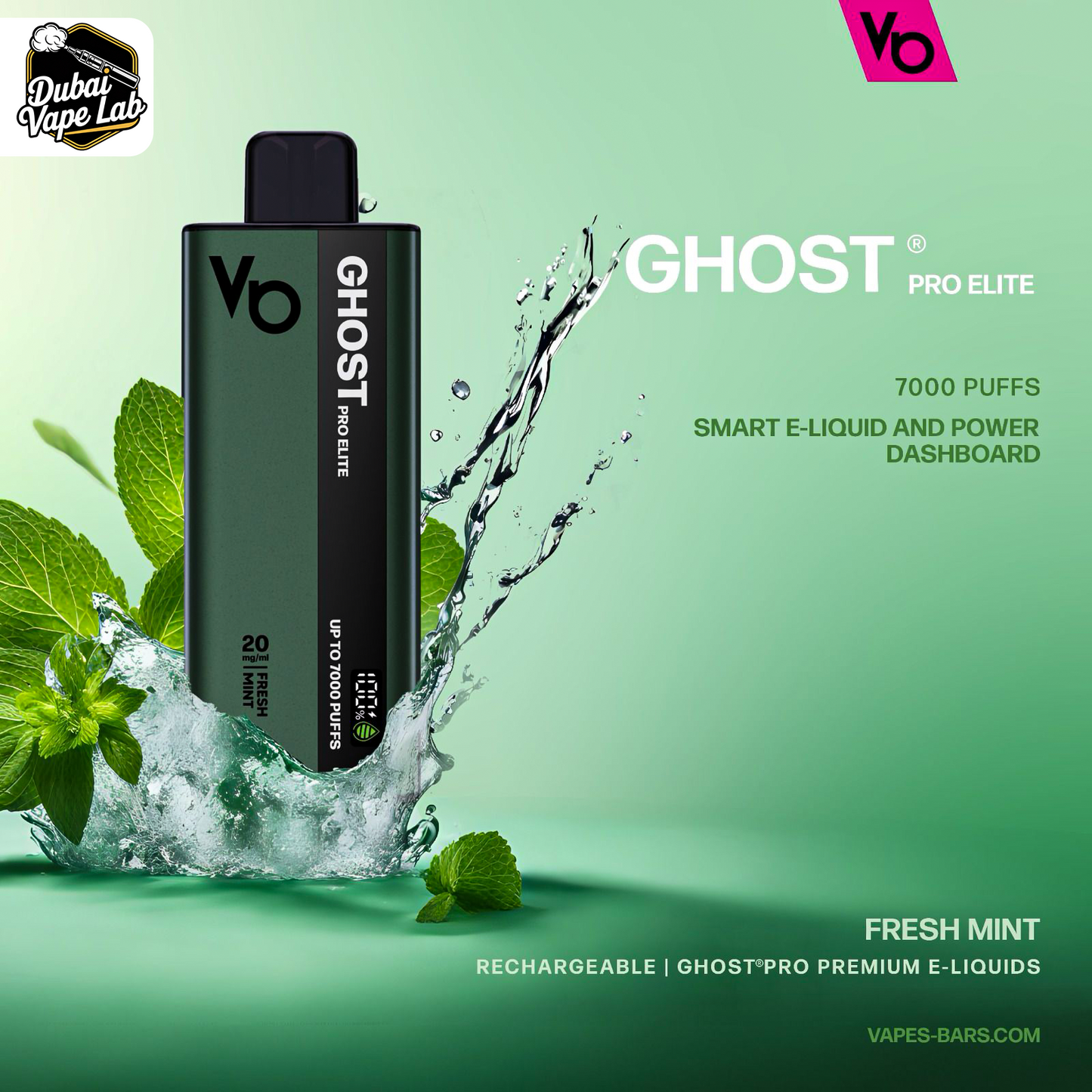 Vapes Bars Ghost Pro Elite 7000 Puffs Disposable Vape In Dubai, UAE