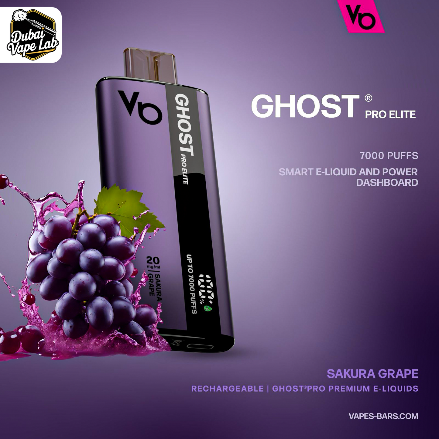 Vapes Bars Ghost Pro Elite 7000 Puffs Disposable Vape In Dubai, UAE
