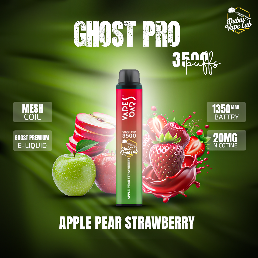 VAPES BAR - GHOST PRO 3500 PUFFS DISPOSABLE VAPE IN UAE