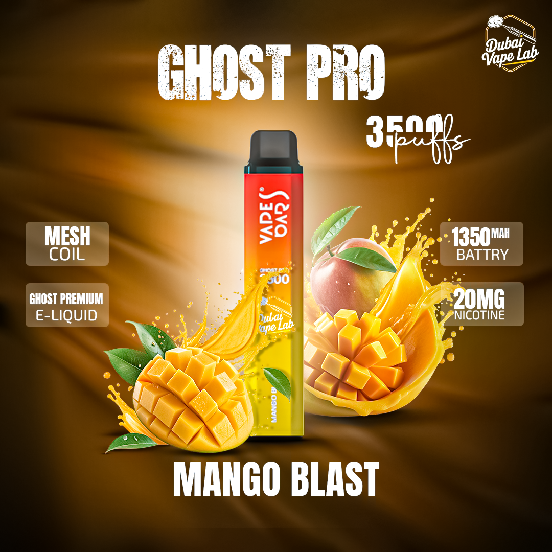 VAPES BAR - GHOST PRO 3500 PUFFS DISPOSABLE VAPE IN UAE