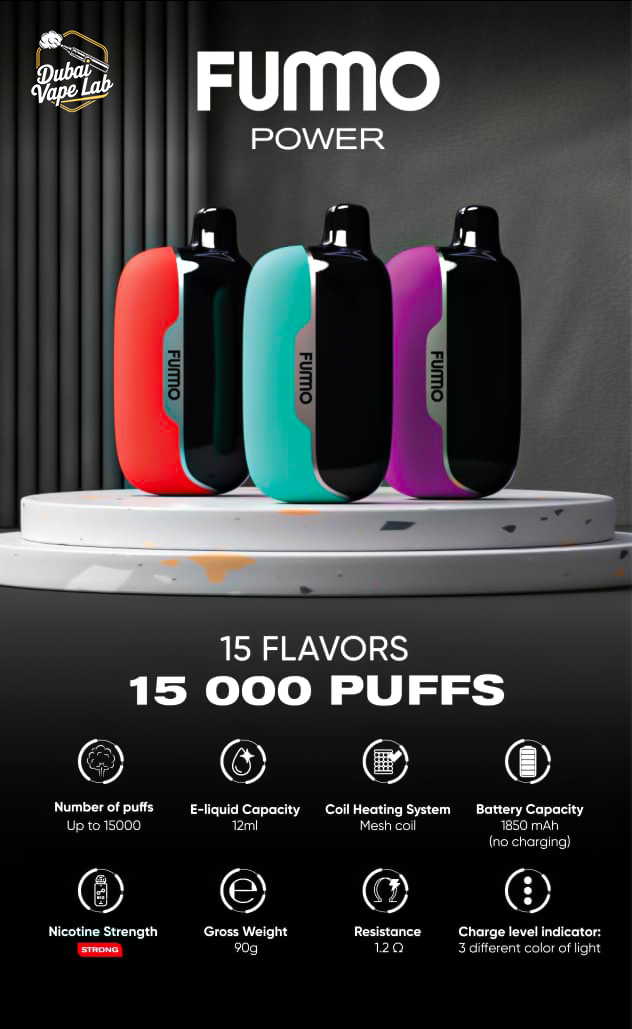Fummo Power 15000 Puffs Disposable Vape In Dubai