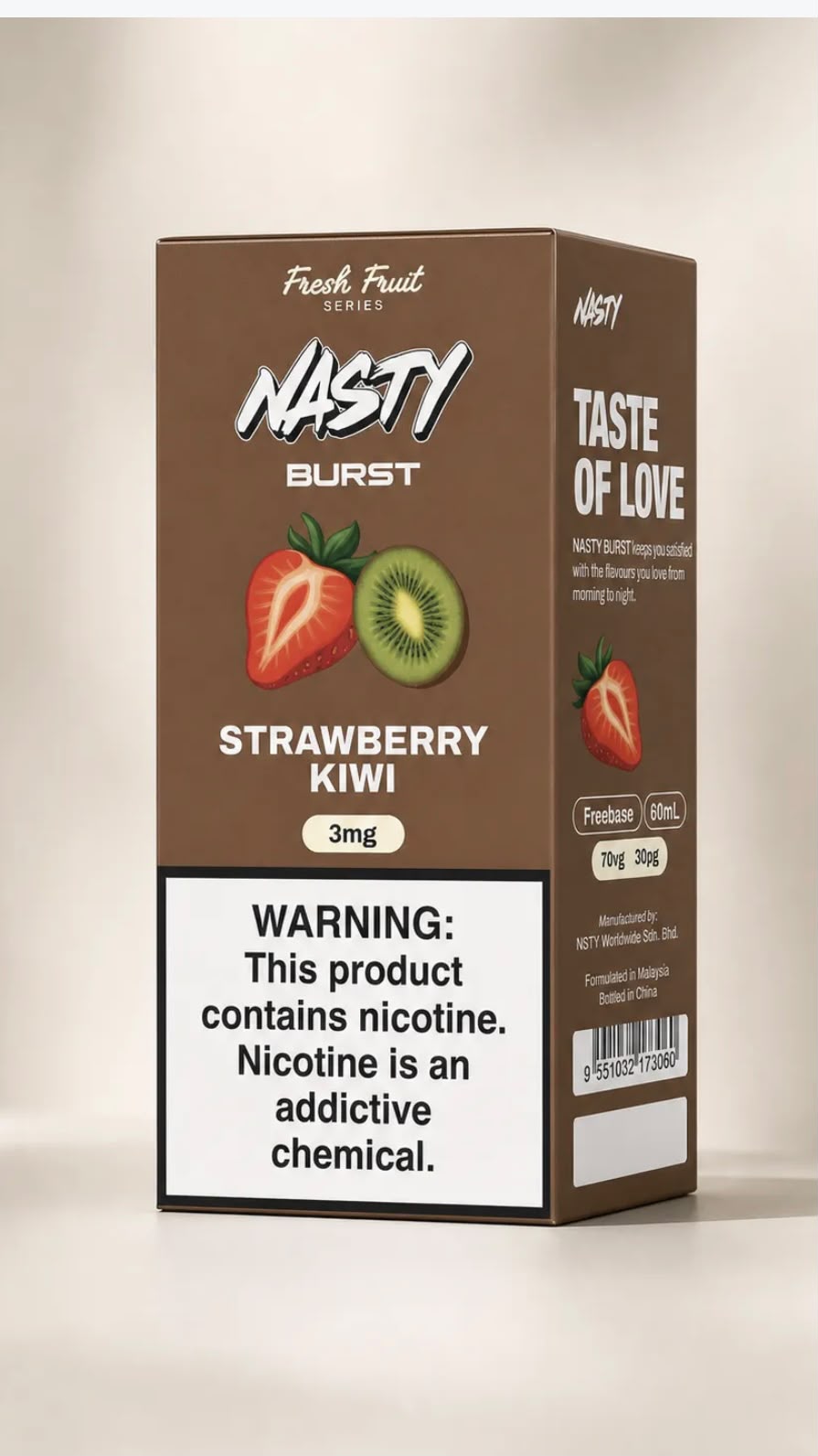 Nasty Burst 3mg 60ml Freebase E-Liquid
