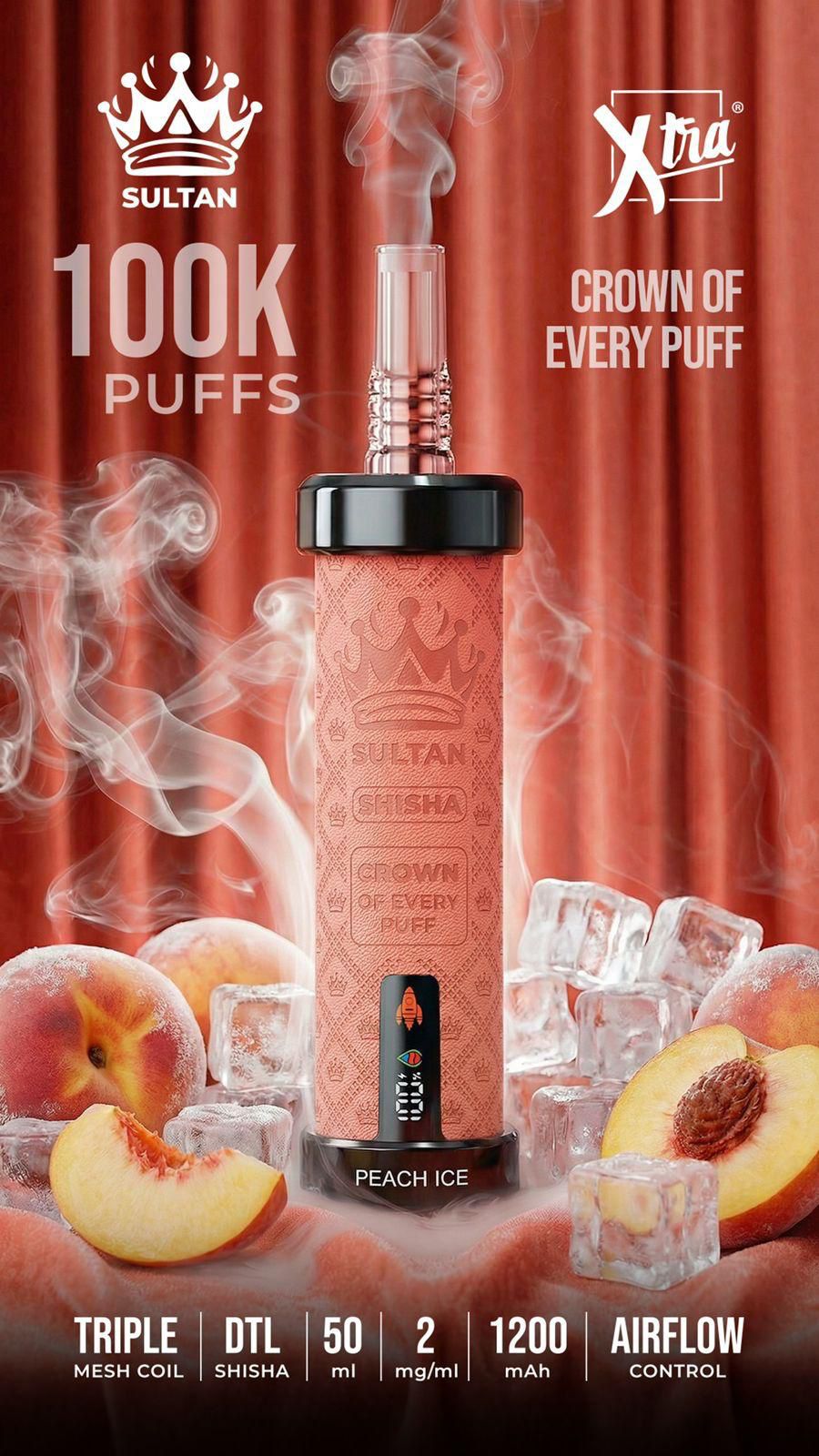 Sultan Xtra Shisha 100K Puffs Disposable Vape