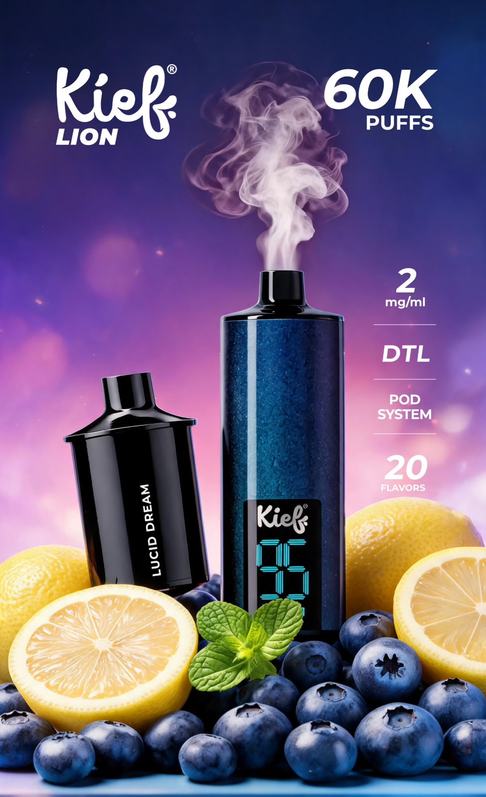 Kief Lion 60000 Puffs Pod System Disposable Vape
