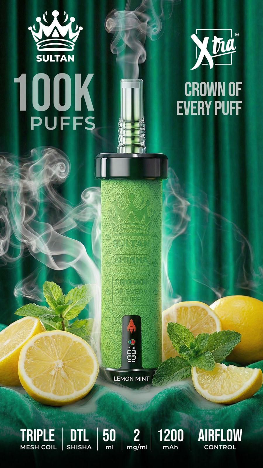 Sultan Xtra Shisha 100K Puffs Disposable Vape