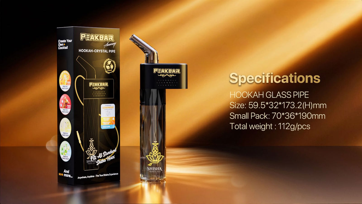 PEAKBAR Hookah Glass Pipe Attachment(Comfortable with Joy Hookah)