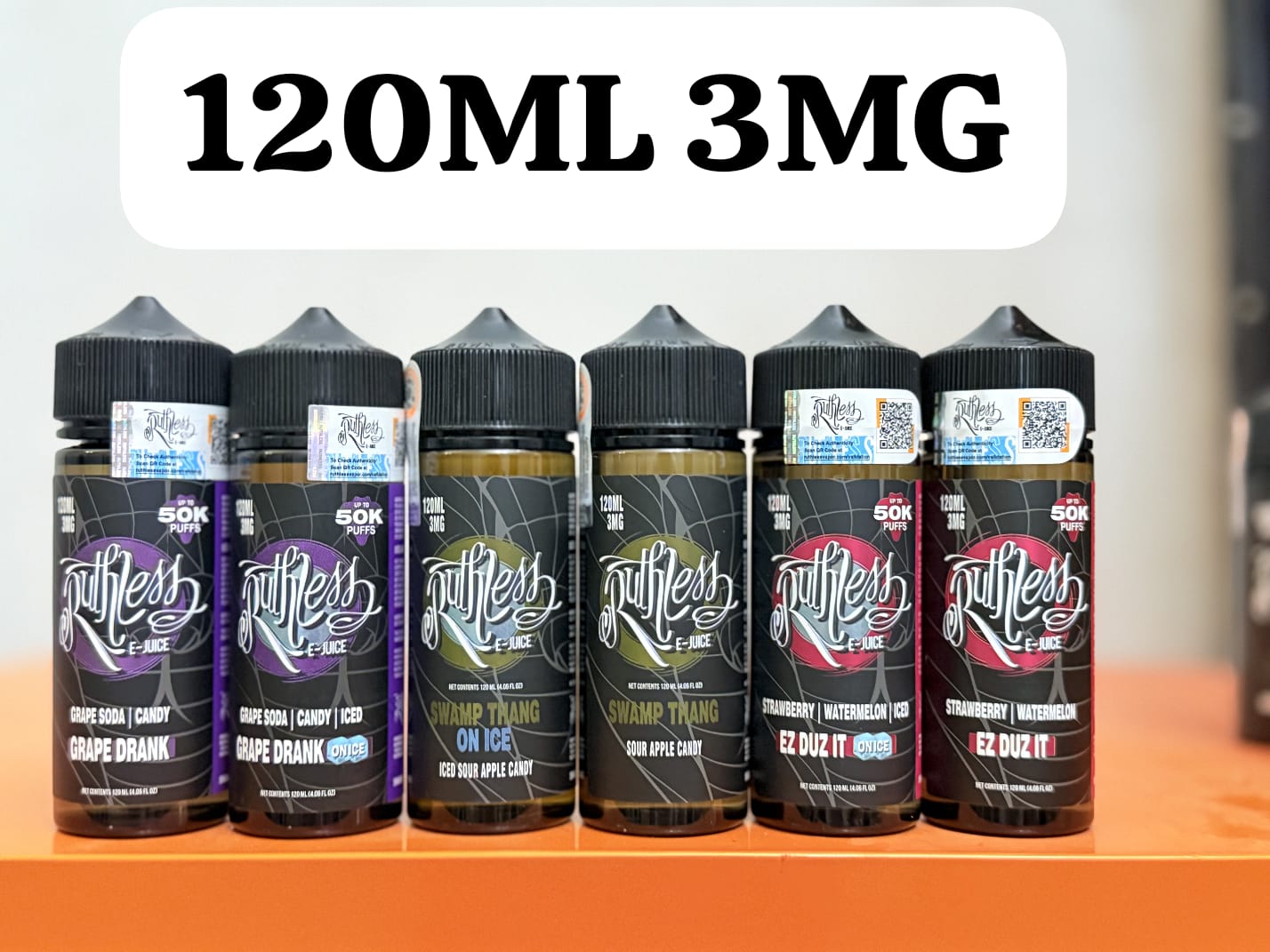 Ruthless E-Juice 120ML 3mg Vape Juice