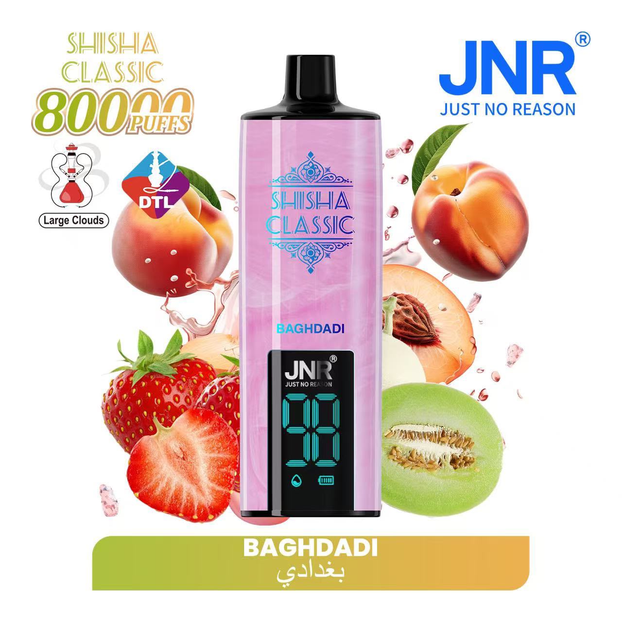 JNR Shisha Classic 80000 Puffs Disposable Vape