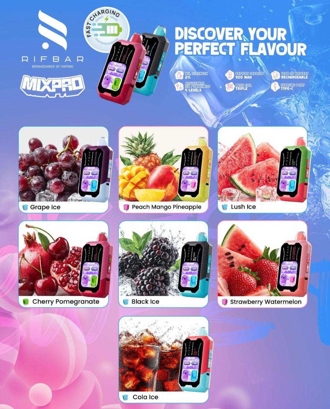 Rifbar Mix Pro 40K Puffs Disposable Vape