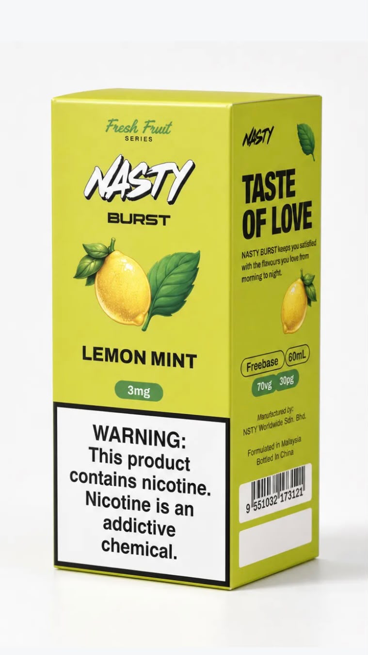 Nasty Burst 3mg 60ml Freebase E-Liquid