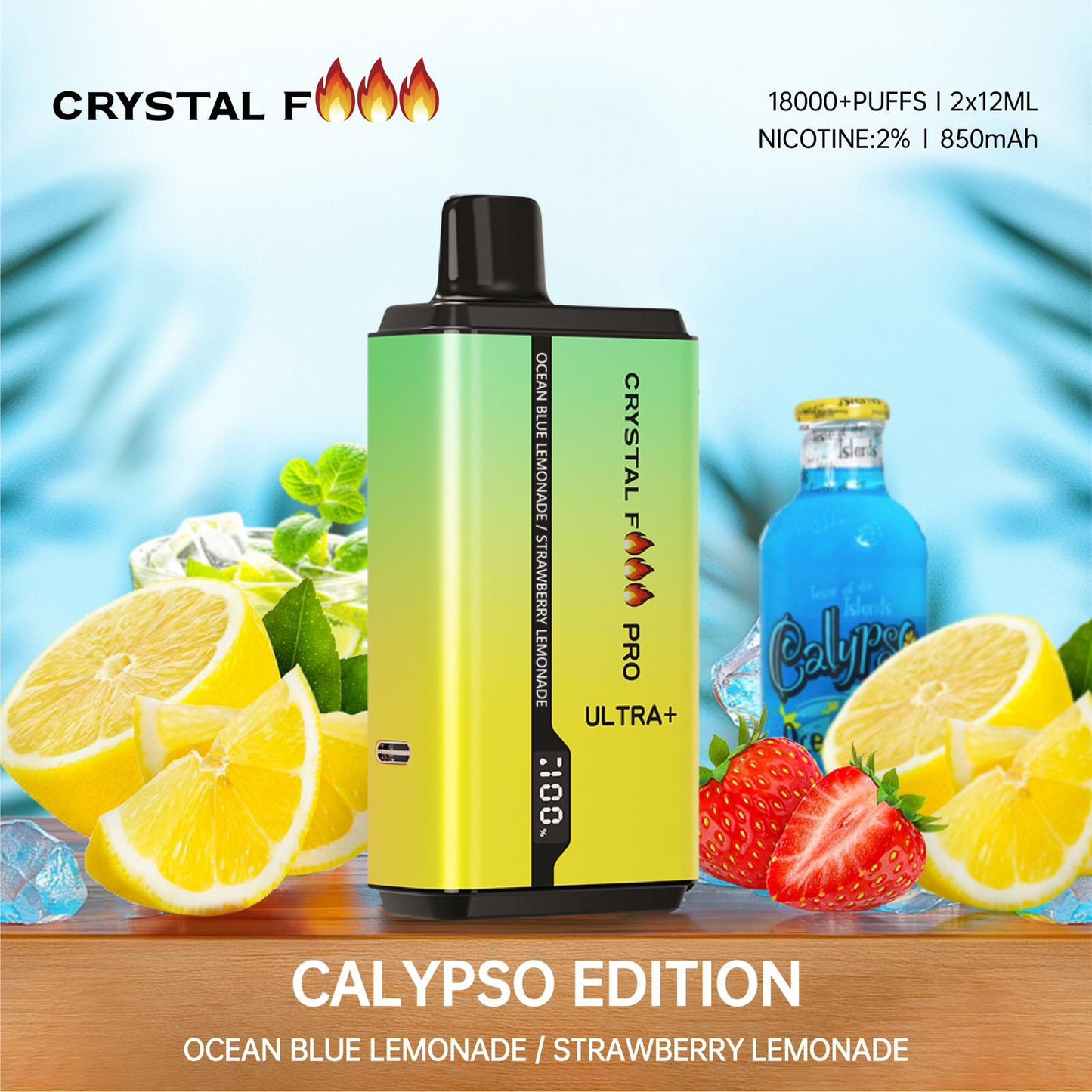 Crystal Fire Pro Ultra 18000 Puffs Disposable Vape