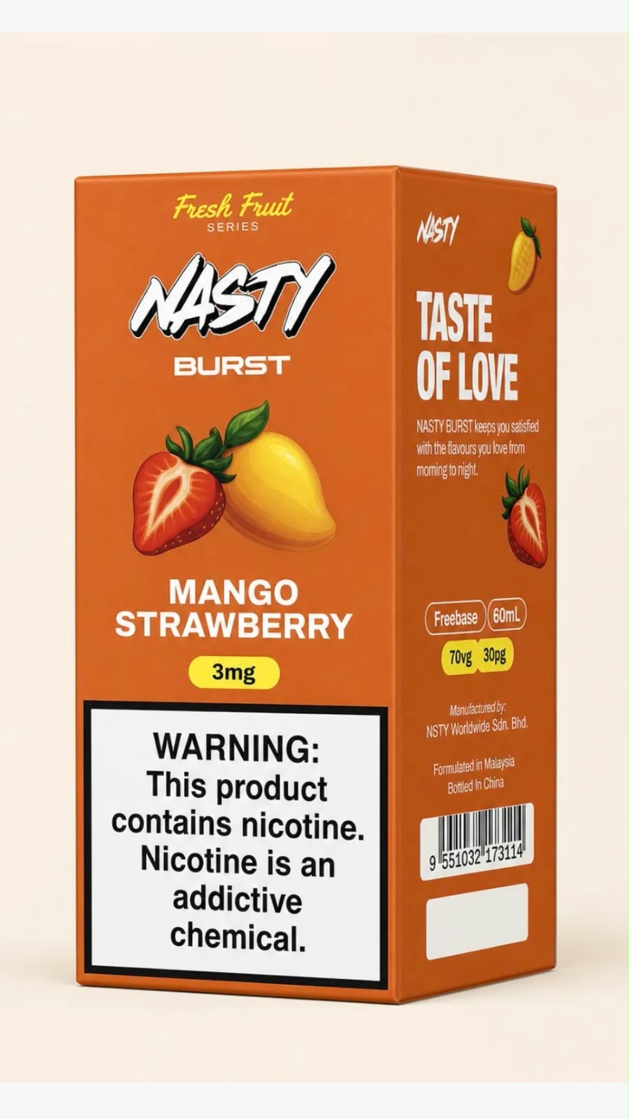 Nasty Burst 3mg 60ml Freebase E-Liquid