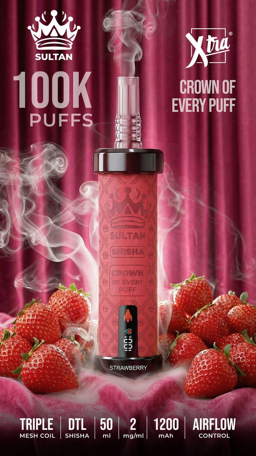 Sultan Xtra Shisha 100K Puffs Disposable Vape