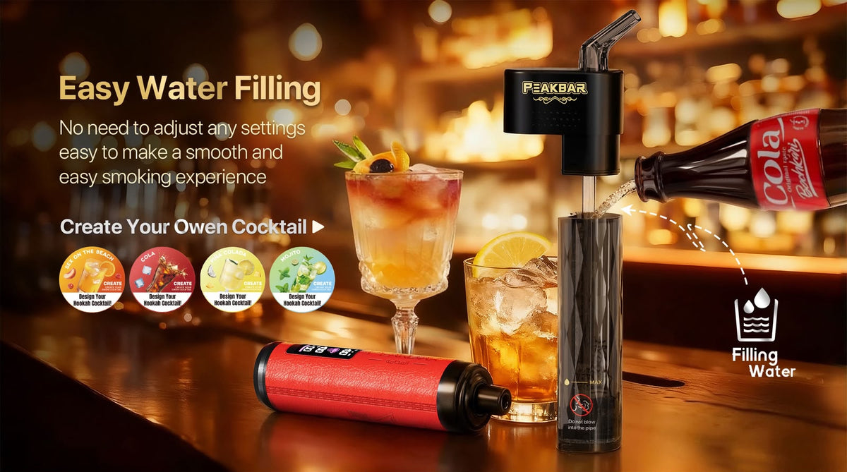 PEAKBAR Hookah Glass Pipe Attachment(Comfortable with Joy Hookah)