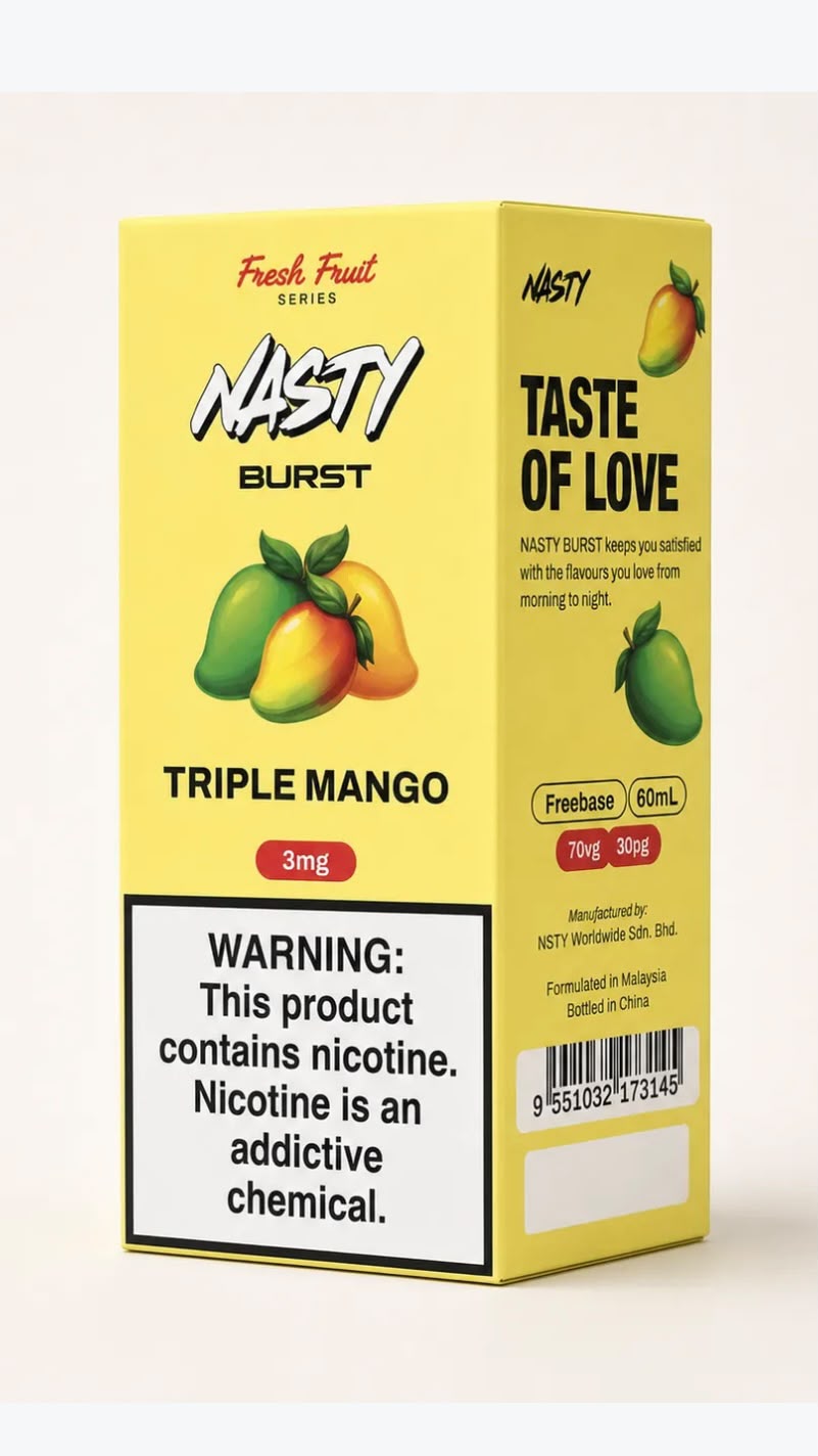 Nasty Burst 3mg 60ml Freebase E-Liquid