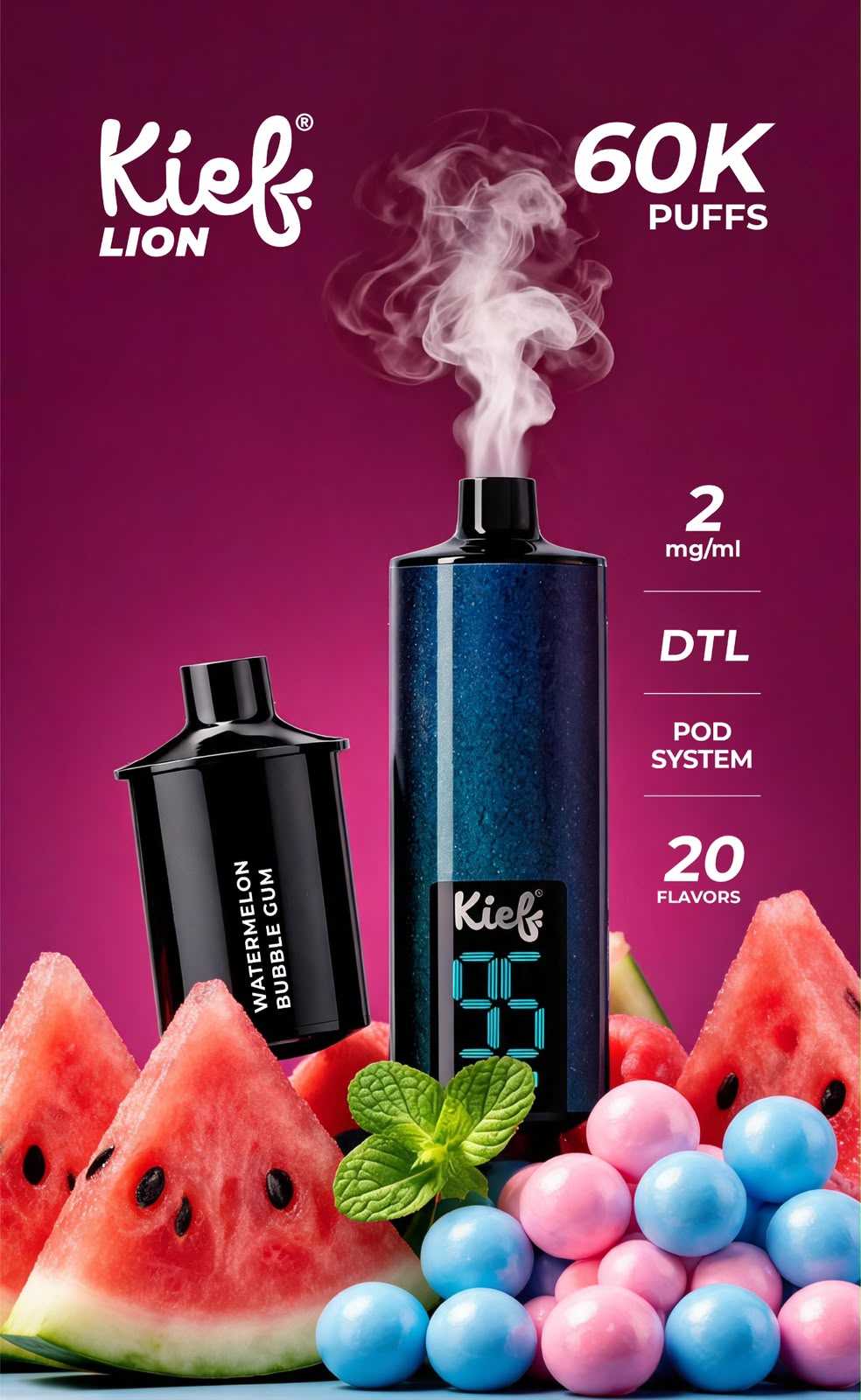 Kief Lion 60000 Puffs Pod System Disposable Vape