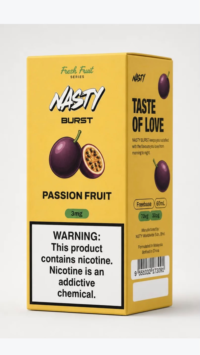 Nasty Burst 3mg 60ml Freebase E-Liquid