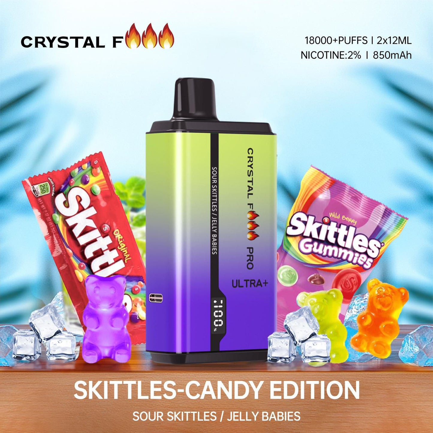 Crystal Fire Pro Ultra 18000 Puffs Disposable Vape