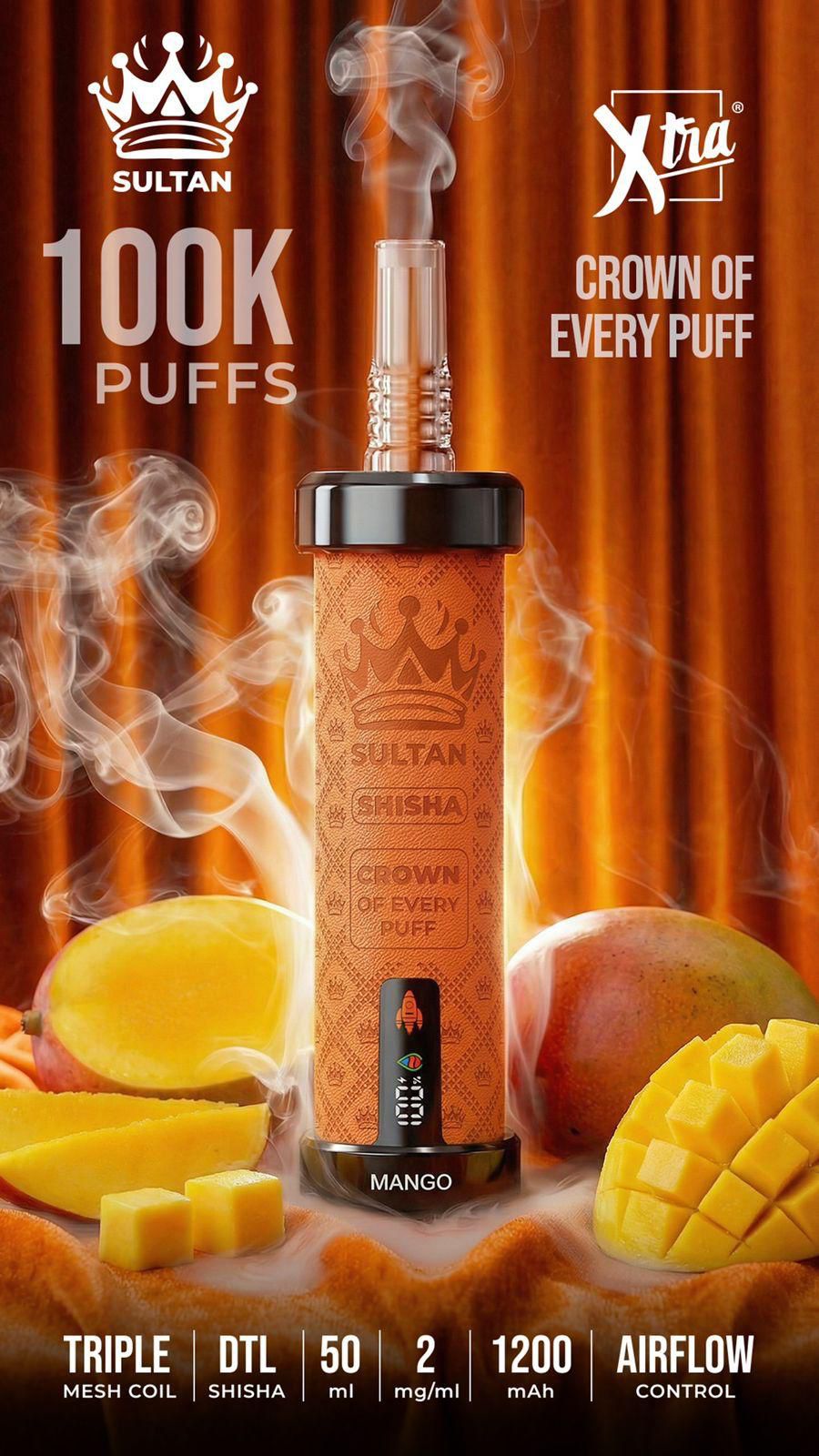Sultan Xtra Shisha 100K Puffs Disposable Vape