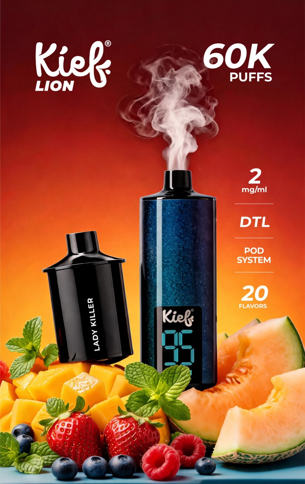 Kief Lion 60000 Puffs Pod System Disposable Vape