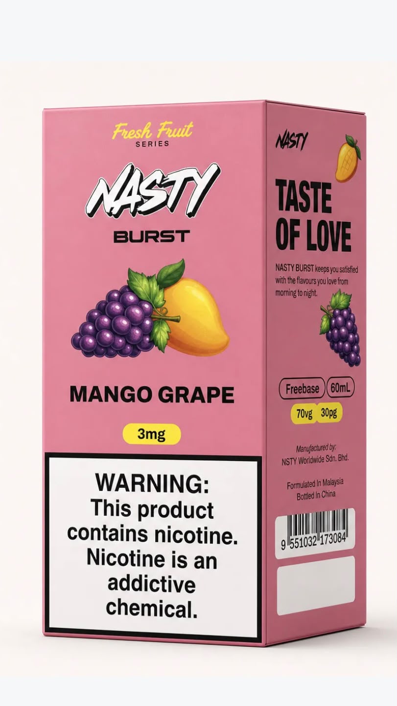 Nasty Burst 3mg 60ml Freebase E-Liquid