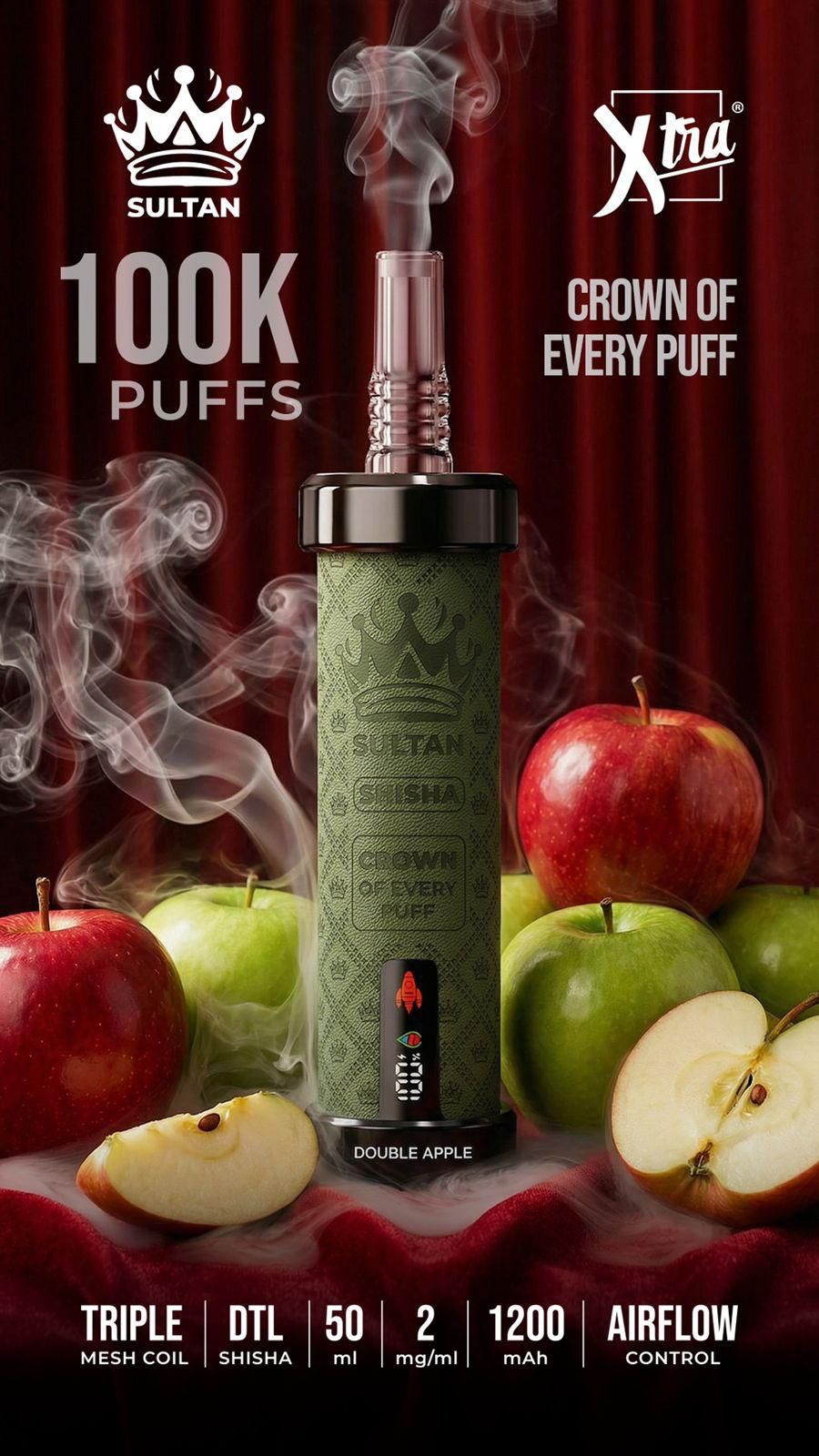 Sultan Xtra Shisha 100K Puffs Disposable Vape