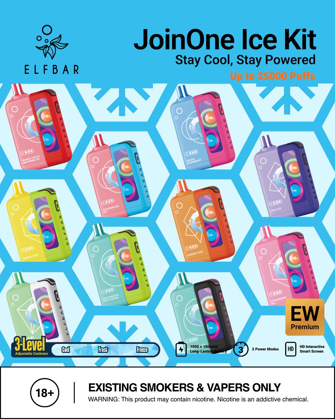 Elf Bar JoinOne Ice 25000 Puffs Disposable Vape