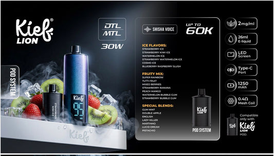 Kief Lion 60000 Puffs Pod System Disposable Vape