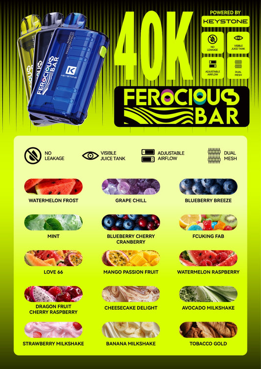 Ferocious Bar 40K Puffs Disposable Vape