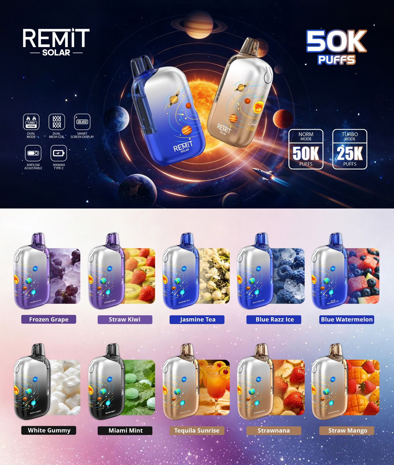 Remit Solar 50K Puffs Disposable Vape