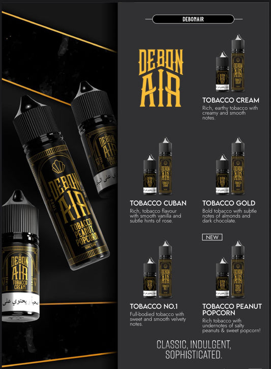 DEBONAIR Tobacco Saltnic E-Liquid 30ml (30mg / 50mg)