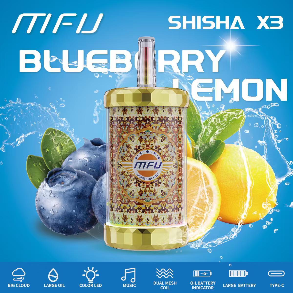 MFU SHISHA X3 Hookah 150,000 Puffs Disposable Vape